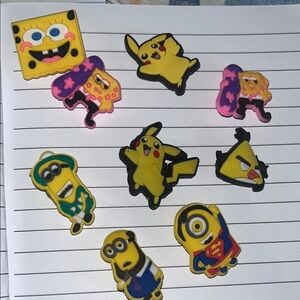 Cartoon Character Shoe Charms Set